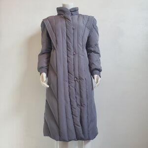 Vintage 80's Dark Gray Down Puffer Coat